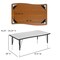 Flash Furniture Rectangle 28 W, 47.5 L, 25.25 H, Chrome, Laminate, Particleboard, Steel, Grey XU-A3048-CON-GY-T-P-GG - alternate 7